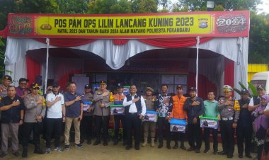 Kapolres Pekanbaru Jeki Rahmat Mustika  Pantau Posko Tahun Baru 2024