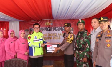 Beri Semangat, Kapolresta Palu Kombes Barliansyah Kunjungi Pos Pengamanan Lebaran 2024