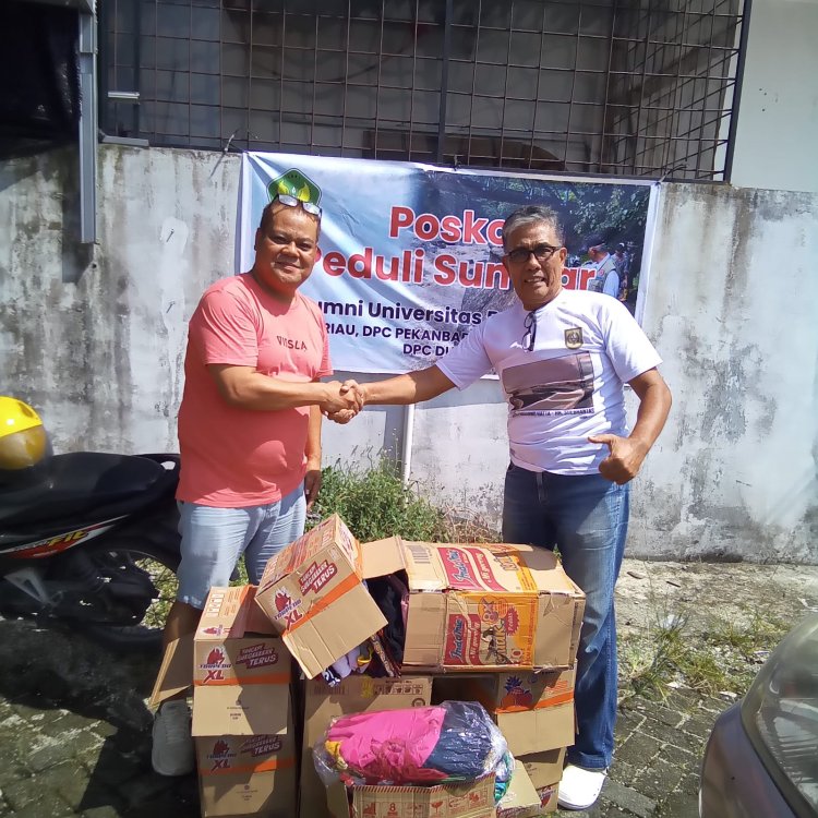 Alumni UBH Dirikan Posko Untuk Masyarakat Riau Peduli Bencana Sumbar