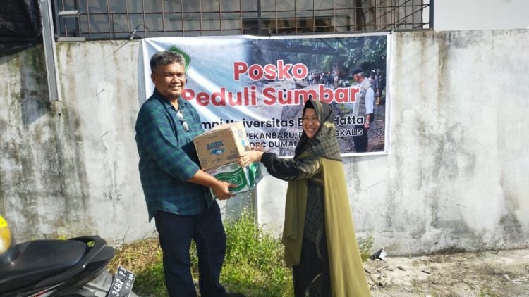 Alumni UBH Dirikan Posko Untuk Masyarakat Riau Peduli Bencana Sumbar