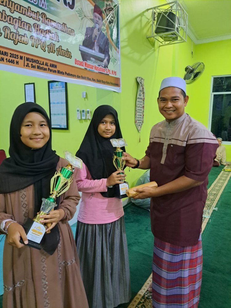 Semarak Isra' Mikraj Di Musholla Al Amin Podomoro Disambut Anak -Anak