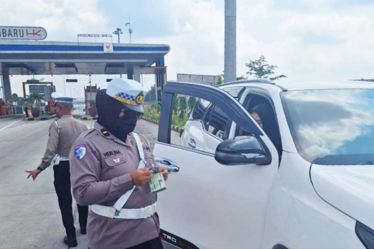 Lantas Polda Riau Gelar Razia Di Tol Permai