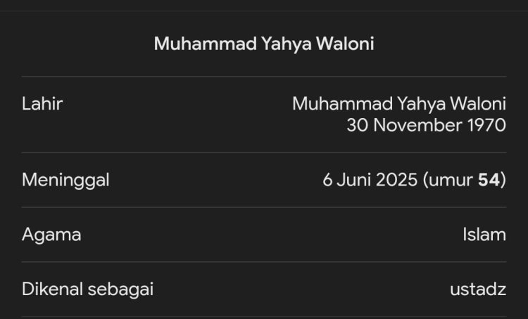 INNALILAHI Wainnailaihi Rojiun, Yahya Waloni bekas Pendeta Meninggal ketika Khutbah Jumat