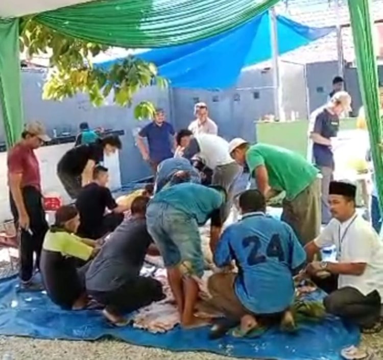 Takbir, Pelaksanaan Qurban Mushalla Al Amin Podomoro Bukit Mas Berjalan Lancar
