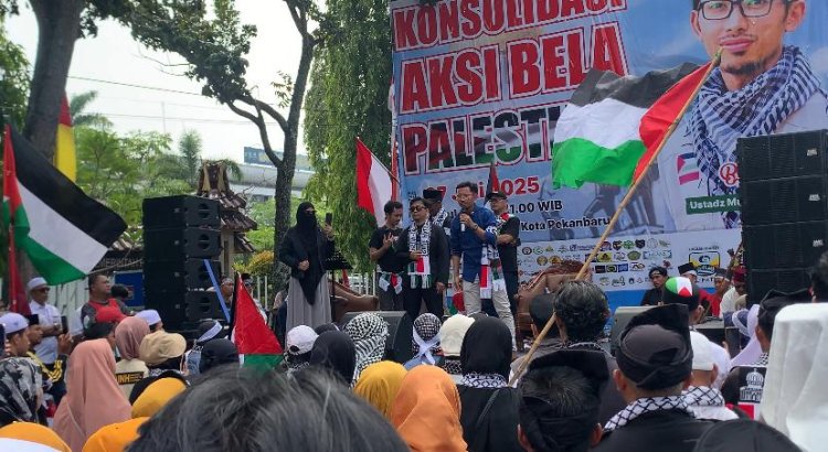 Update, Ribuan Masyarakat Pekanbaru Ikuti Tabligh Akbar Bela Palestina
