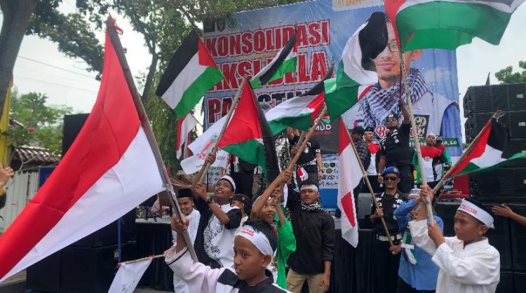 Update, Ribuan Masyarakat Pekanbaru Ikuti Tabligh Akbar Bela Palestina