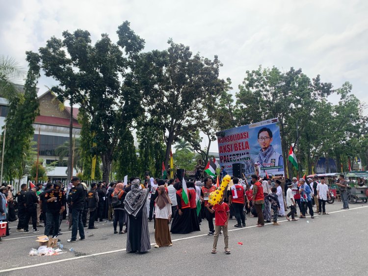 Update, Ribuan Masyarakat Pekanbaru Ikuti Tabligh Akbar Bela Palestina