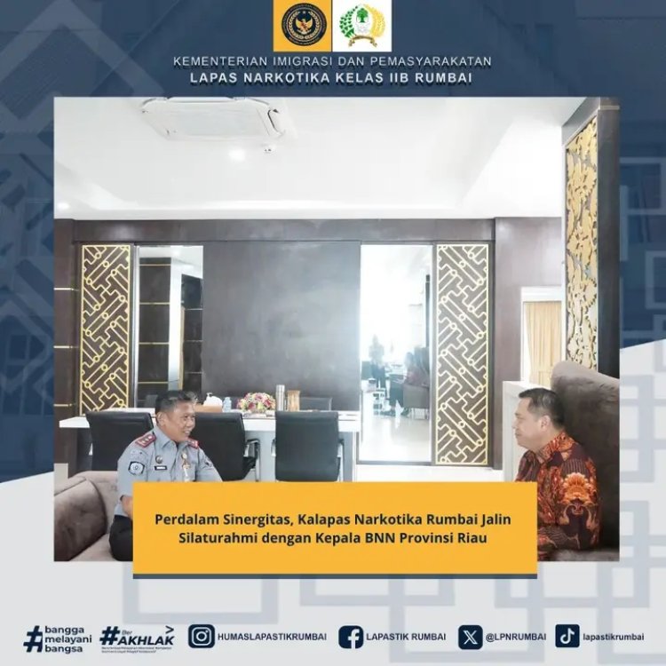 Kalapas Narkoba Rumbai Jalin Silaturahmi Dengan BNN Riau