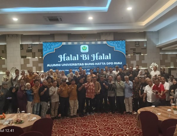 Menyala, Ketum Alumni Mardiansyah Dan Wakil Walikota Pekanbaru Hadir Halal Bi Halal Alumni Universitas Bung Hatta DPD Riau