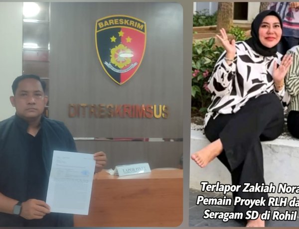 Zakiah Nora Dilaporkan Ke Dirreskrimsus Polda Riau Karena Baju Seragam SD Di Rohil